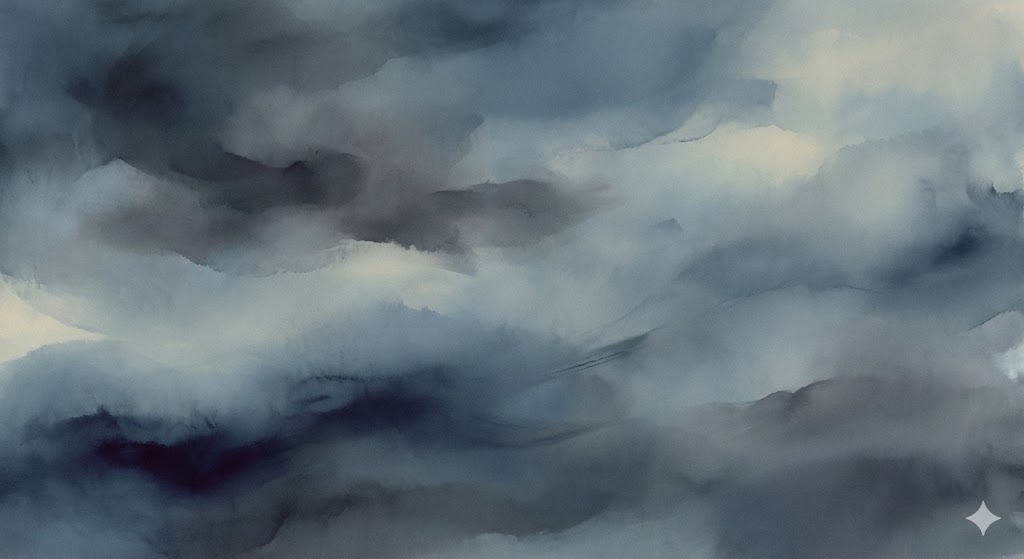 入眠困難の静かな夜を抽象的に表現したイラスト